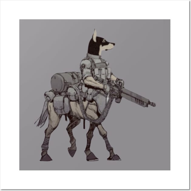 Lying Dog Faced Pony Soldier Wall Art by Phatpig